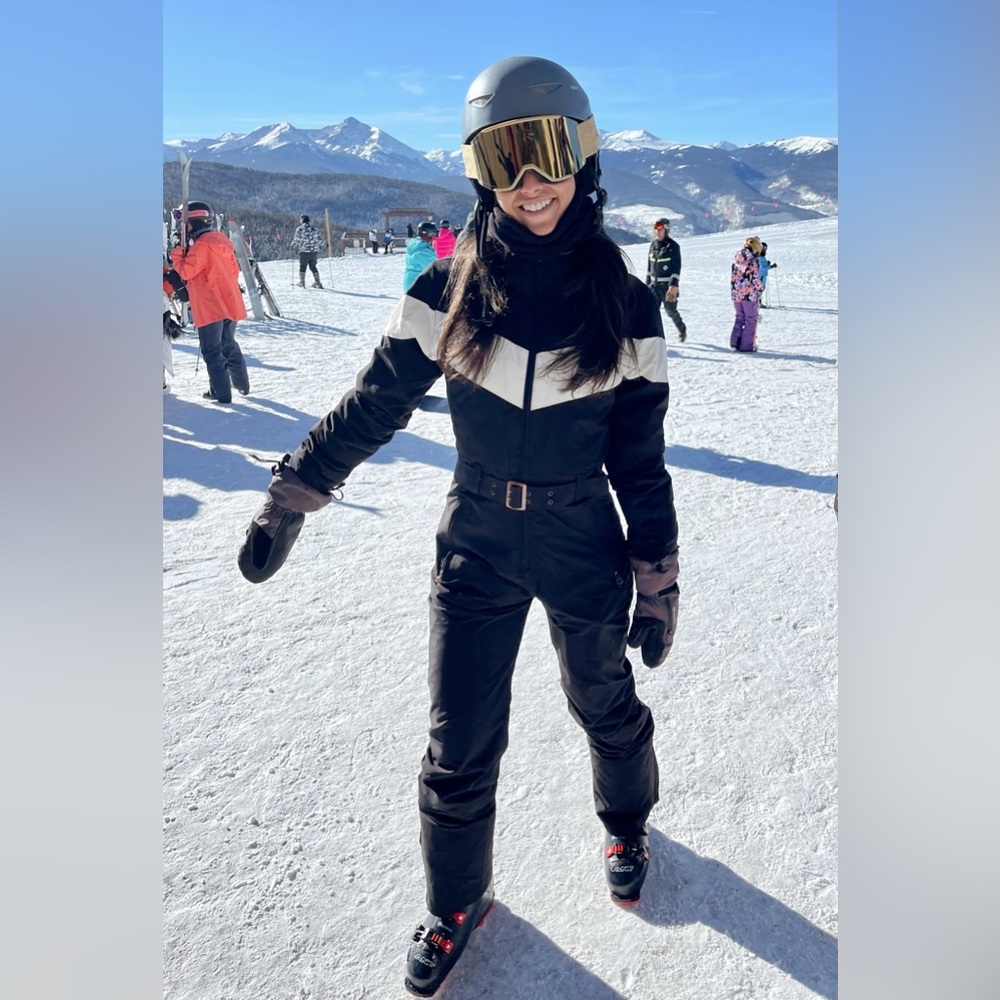 Ski suit. One piece. Warm!